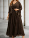 Chocolate sequin lace trim mother of the bride chiffon dress with jacket