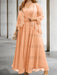 Coral sequin lace trim mother of the bride chiffon dress with jacket