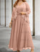Dusty Rose sequin lace trim mother of the bride chiffon dress with jacket