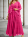 Fuchsia sequin lace trim mother of the bride chiffon dress with jacket