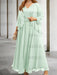 Mist Blue sequin lace trim mother of the bride chiffon dress with jacket