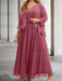 Mulberry sequin lace trim mother of the bride chiffon dress with jacket