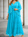 Ocean Blue sequin lace trim mother of the bride chiffon dress with jacket