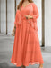 Papaya sequin lace trim mother of the bride chiffon dress with jacket