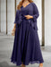 Regency sequin lace trim mother of the bride chiffon dress with jacket