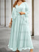 Sky Blue sequin lace trim mother of the bride chiffon dress with jacket