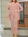 Dusty Ros chiffon three piece mother of the bride pantsuit with open jacket