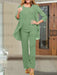 Dusty Sage chiffon three piece mother of the bride pantsuit with open jacket