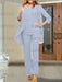 Lavender chiffon three piece mother of the bride pantsuit with open jacket