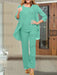 Spa chiffon three piece mother of the bride pantsuit with open jacket