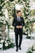 Classic Black Shawl Lapel Three Pieces Prom Suits Garden Wedding Scene