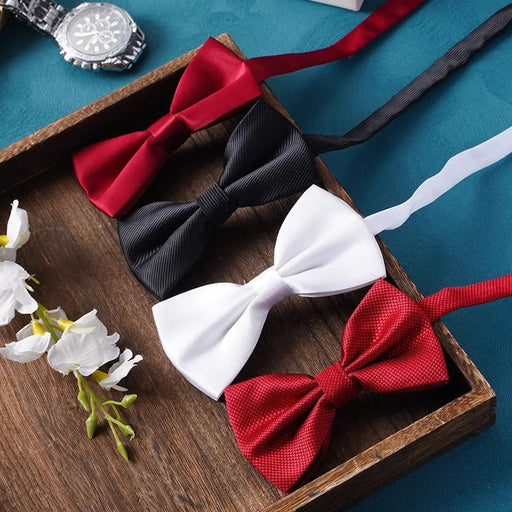 Classic Men Bowtie Boys Grils Children Bow Tie Solid Color Wedding Ties Accessories