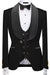 Nathaniel Classic Gray Shawl Lapel Three Pieces Velvet Wedding Suits