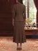 Brown Lace Mother of the Bride Dress Tea Length with Jacket