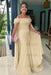 Daffodil Off-The-Shoulder Mermaid Chiffon Wedding Guest Dresses Long with Appliques - Prom Dresses