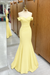 Daffodil Off-the-shoulder Sweetheart Sleeveless Long Mermaid Prom Dress - Prom Dresses