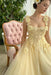 Daffodil Sleeveless Strapless Mermaid Evening Dress with Flowers