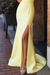 Daffodil Strapless Split Long Party Dress Sexy Simple Mermaid Prom Gown - Prom Dresses