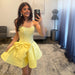 Pearl Corset Bow A-Line Homecoming Dress