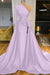 Dark Blue Long Sleeves Mermaid Prom Dress Split - Prom Dresses