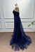 Dark Blue Spaghetti Straps Sequins Mermaid Prom Dress - Prom Dresses