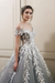 Dark Gray Long Tulle Prom with Appliques A Line Off-the-shoulder Formal Dress - Prom Dresses