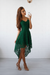 Dark Green Bridelily A-Line Lace Spaghetti Straps Sleeveless Short/Mini With Layers Dresses - Prom Dresses