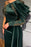 Dark Green Long Sleeves Mermaid Evening Dress With Beads and Appliques