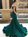 Dark Green Off-the-Shoulder Mermaid Evening Dress