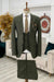 Rupert Dark Green Peaked Lapel Three Pieces Classic Business Suits