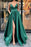 Dark Green Prom Dress with Chic Split and Pockets