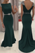 Dark Green Sequined Fitted Cap Sleeve Mermaid Prom Dress Formal Gown - Prom Dresses
