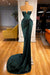 Dark Green Spaghetti-Straps Mermaid Prom Dress