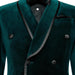 Antonio Bespoke Dark Green Shawl Lapel Double Breasted Velvet Wedding Suits