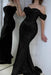 Dazzling Beaded Sweetheart Mermaid Evening Dress Sequins Off-Shoulder Floor-Length Prom Dress with Train - evening dresses