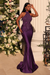 Regency Dazzling Appliques Lace Halter Column Ruched Satin Evening Dress