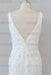 Deep V-neck Appliques Tulle Mermaid Wedding Dress - Wedding Dresses