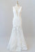 Deep V-neck Appliques Tulle Mermaid Wedding Dress - Wedding Dresses