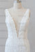 Deep V-neck Appliques Tulle Mermaid Wedding Dress - Wedding Dresses