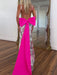 Deep V-Neck Embroidered Floral Prom Dress Mermaid with Bow