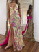 Deep V-Neck Embroidered Floral Prom Dress Mermaid with Bow