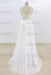 Deep V-neck Lace A-line Tulle Wedding Dress - Wedding Dresses