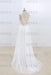 Deep V-neck Lace A-line Tulle Wedding Dress - Wedding Dresses