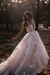 Blushing Pink  Deep V Neck Short Sleeve Backless A Line Wedding Dresses - wedding dresses