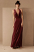 Velour Dress - Deep Wine Red