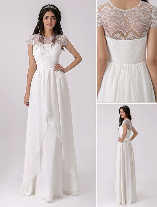 2021 Destination Wedding Dress with Eyelash Lace Bodice