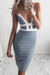 Dusty Blue Sheath Spaghetti Straps V Neck Prom Sexy Short Formal Dress - Prom Dresses