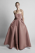 Dusty Mauve Sweetheart Evening Jumpsuit Ball Gown Ankle Length Sleeveless Satin Social Party Jumpsuit