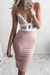Dusty Pink Sheath Spaghetti Straps V Neck Prom Sexy Short Formal Dress - Prom Dresses