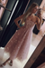 Dusty Pink Spaghetti Strap Tea Length Tulle Homecoming Dress Midi Prom Dresses - Prom Dresses